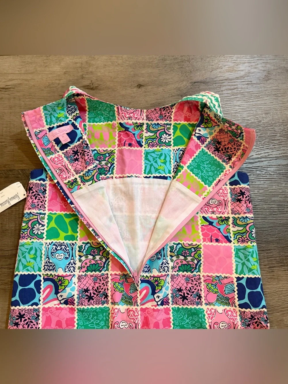 Lilly Pulitzer Little Lilly Classic Shift Dress Size 12 Multi Crazy Quilt 🆕🆕🆕🆕🆕🆕